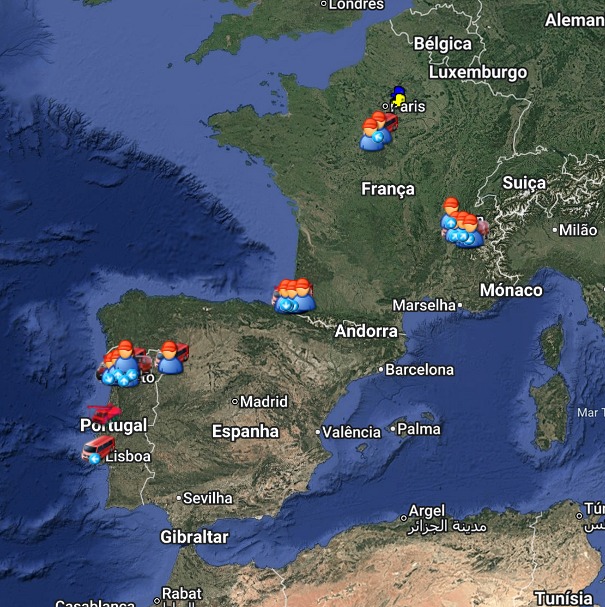 Mapa da presença internacional do Grupo LSC